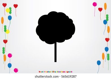 Tree icon vector illustration. Isolated badge for website or app - stock infographics.