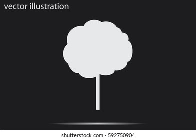 Tree icon vector illustration. Isolated badge for website or app - stock infographics 