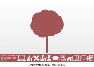 Tree icon vector illustration. Isolated badge for website or app - stock infographics.