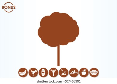 Tree icon vector illustration. Isolated badge for website or app - stock infographics.