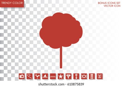 Tree icon vector illustration. Isolated badge for website or app - stock infographics.