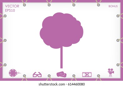 Tree icon vector illustration. Isolated badge for website or app - stock infographics.