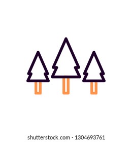 Tree Icon Vector Illustration in Line Style for Any Purpose