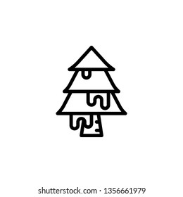 Tree Icon Vector Illustration in Line Style for Any Purpose