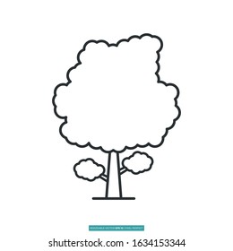 Tree icon vector illustration logo template for many purpose. Isolated on white background.
