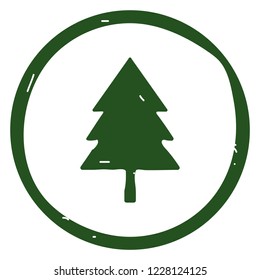 Tree icon vector illustration on white background. Simple icon