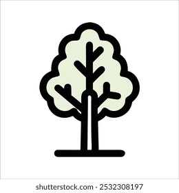 Baum-Symbol, Vektorgrafik-Stil