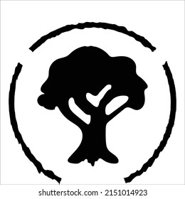 Diseño de la ilustración del vector de icono de árbol