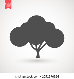 Tree icon vector illustration in trendy flat style isolated on white background. Tree symbol for your web site design, logo, app, UI. Vector illustration, EPS10 .