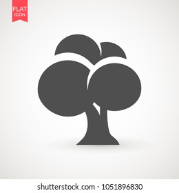 Tree icon vector illustration in trendy flat style isolated on white background. Tree symbol for your web site design, logo, app, UI. Vector illustration, EPS10 .