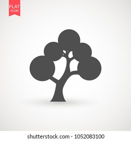 Tree icon vector illustration in trendy flat style isolated on white background. Tree symbol for your web site design, logo, app, UI. Vector illustration, EPS10 .