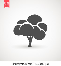 Tree icon vector illustration in trendy flat style isolated on white background. Tree symbol for your web site design, logo, app, UI. Vector illustration, EPS10 .