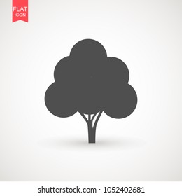 Tree icon vector illustration in trendy flat style isolated on white background. Tree symbol for your web site design, logo, app, UI. Vector illustration, EPS10 .