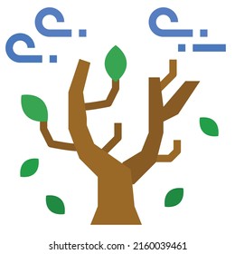 Tree Icon Vector Illustration, Wood, Nature