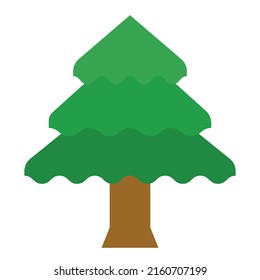 Tree Icon Vector Illustration, Wood, Nature