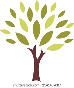 icono de árbol, imagen vectorial, signo, símbolo
