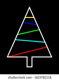 tree icon vector. isoalted on black