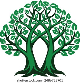 tree icon vector isolated for logo illustration artwork editable. vector nature silhouettes - mountains, trees, mountains and glaciers - design elements, hills and forests