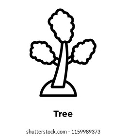 Tree icon vector isolated on white background, Tree transparent sign , line or linear sign, element design in outline style