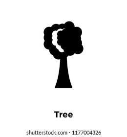 Tree icon vector isolated on white background, logo concept of Tree sign on transparent background, filled black symbol