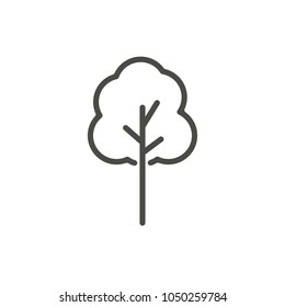 Tree icon vector. Line tree symbol. Trendy flat outline ui sign design. Thin linear graphic pictogram for web site, mobile application. Logo illustration.