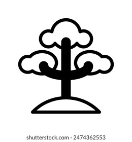 Tree icon vector or logo illustration style 