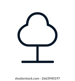 Tree icon, Vector logo sign, Illustration, shape, design, UX UI icon, editable eps