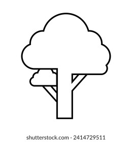Tree icon vector. Nature illustration sign. green symbol.
