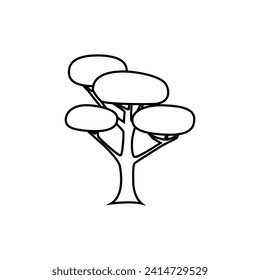 Tree icon vector. Nature illustration sign. green symbol.