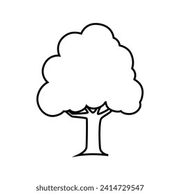 Vector de icono de árbol. Signo de ilustración de la naturaleza. símbolo verde.