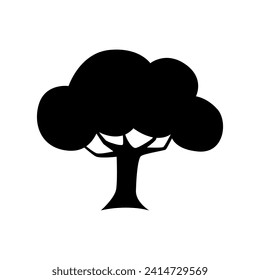 Baumsymbol, Vektorgrafik. Naturgrafik-Schild. grünes Symbol.