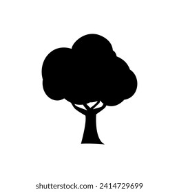 Vector de icono de árbol. Signo de ilustración de la naturaleza. símbolo verde.