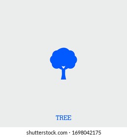 tree icon. tree vector on gray background
