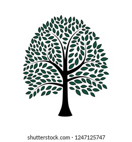Tree Icon Vector On White Background Stock Vector (Royalty Free ...