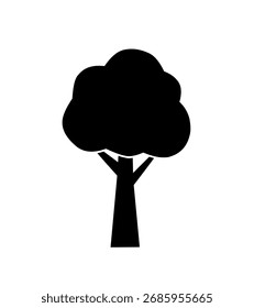 Baum-Symbol, Vektor auf weißem Hintergrund