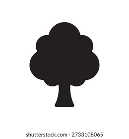 Baum-Symbol, Vektor auf weißem Hintergrund