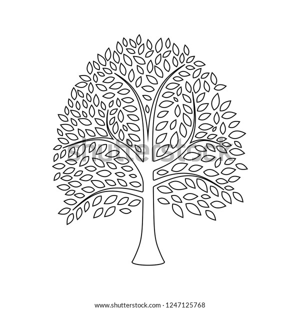 Tree Icon Vector On White Background Stock Vector (Royalty Free ...