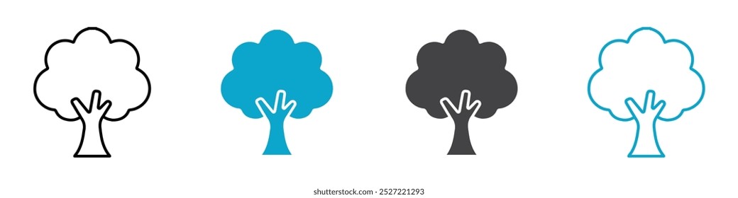 tree icon Vector outline sign