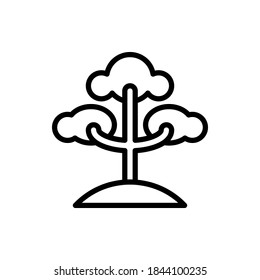 Tree icon vector outline style.