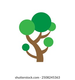 Vetor de ícone de árvore. Sinal de ilustração da planta. Símbolo ou logotipo do jardim.