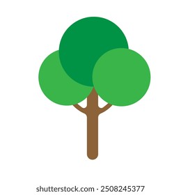 Vetor de ícone de árvore. Sinal de ilustração da planta. Símbolo ou logotipo do jardim.