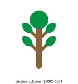 Vetor de ícone de árvore. Sinal de ilustração da planta. Símbolo ou logotipo do jardim.