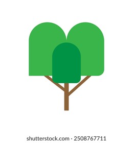 Vetor de ícone de árvore. Sinal de ilustração da planta. Símbolo ou logotipo do jardim.