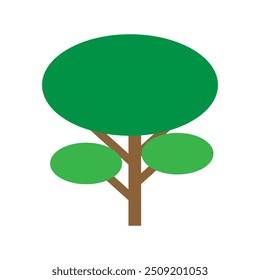 Vetor de ícone de árvore. Sinal de ilustração da planta. Símbolo ou logotipo do jardim.