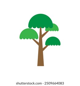 Tree icon vector. Plant illustration sign. Garden symbol or logo.