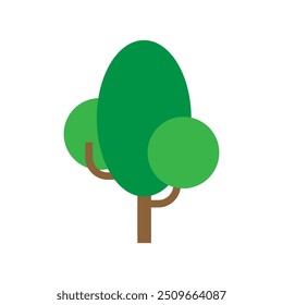 Vetor de ícone de árvore. Sinal de ilustração da planta. Símbolo ou logotipo do jardim.