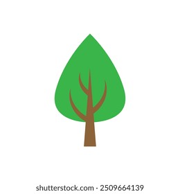 Vetor de ícone de árvore. Sinal de ilustração da planta. Símbolo ou logotipo do jardim.
