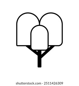 Tree icon vector. Plant illustration sign. Garden symbol or logo.