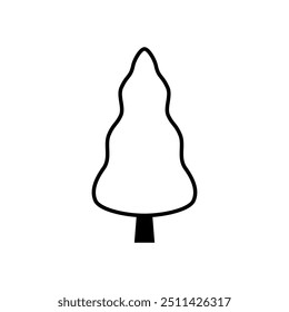 Vetor de ícone de árvore. Sinal de ilustração da planta. Símbolo ou logotipo do jardim.