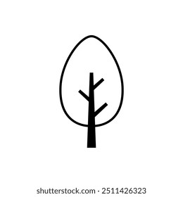 Tree icon vector. Plant illustration sign. Garden symbol or logo.